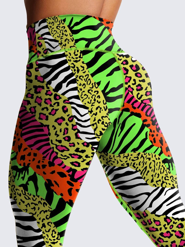 BUYCO Female Leopard Print High-rise Leggings