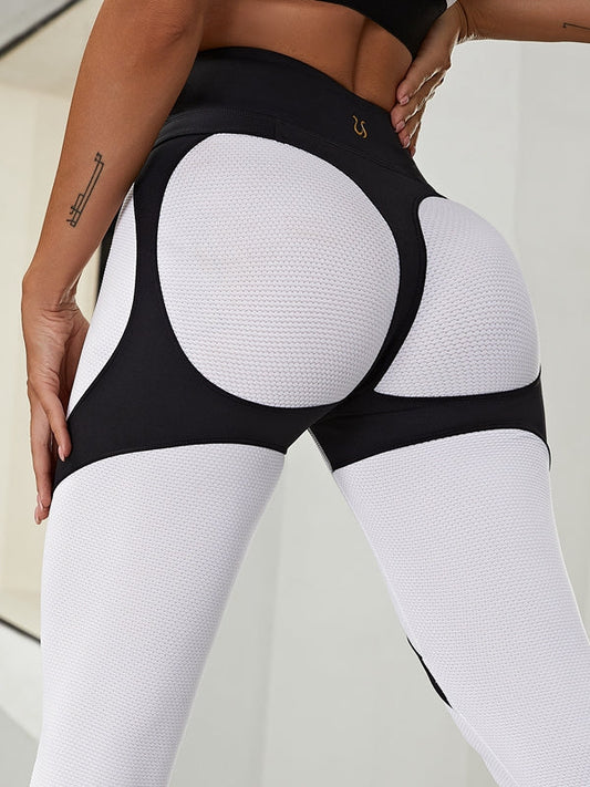 BUYCO Female Extra Fitted Push-Up Contrast Color Fly-Eye Fit Leggings