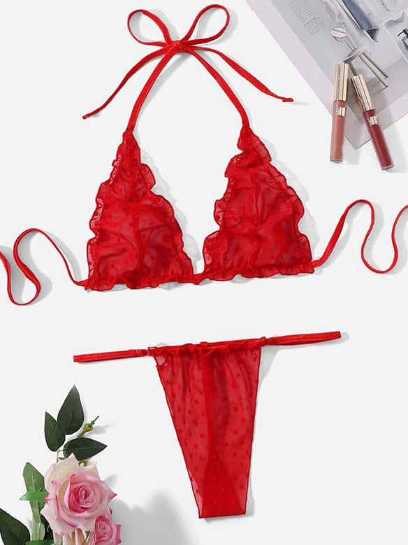 BUYCO Female Dots Lace Lingerie