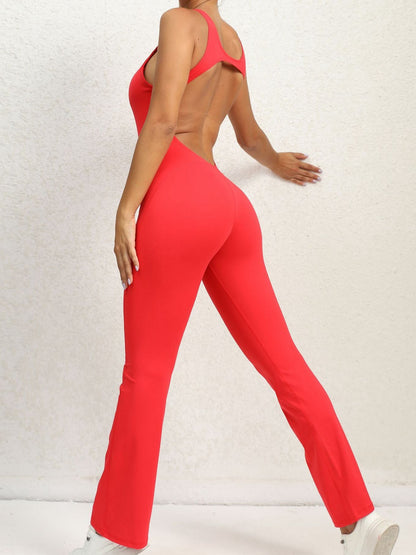 BUYCO Female Backless Flare Jumpsuit
