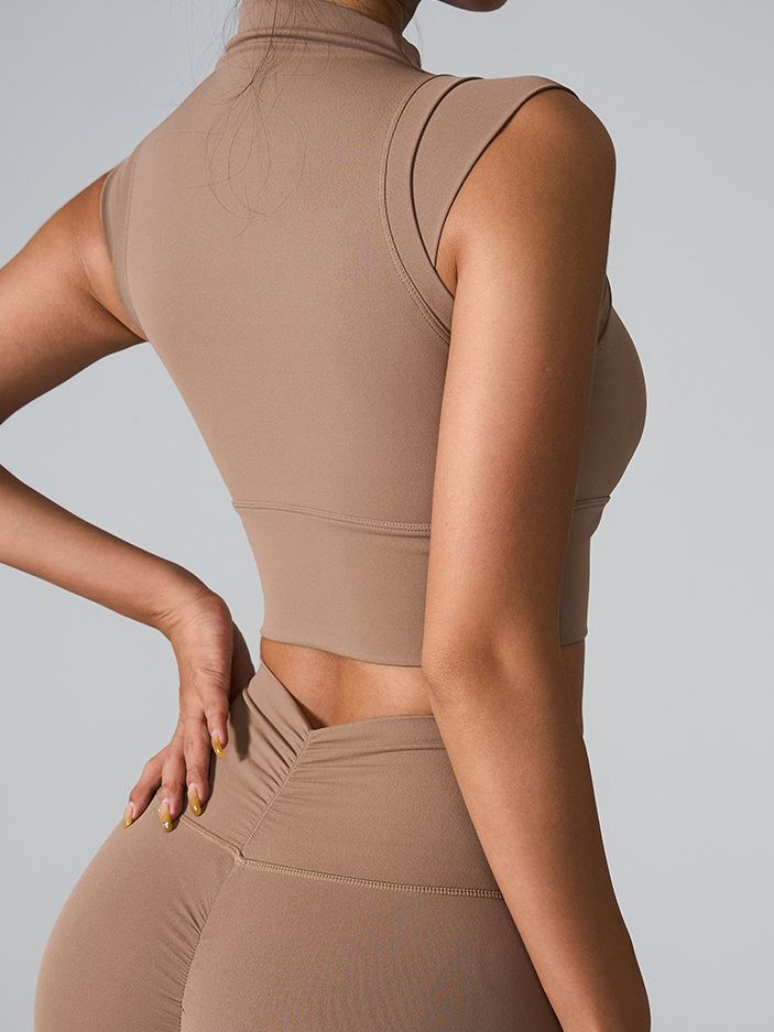 BUYCO Female Solid Color Basic Must-have Cropped Short Sleeves