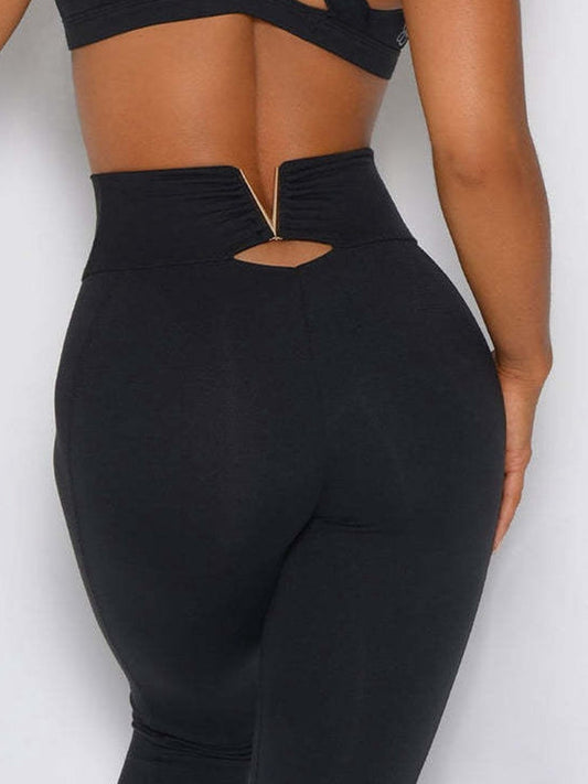 BUYCO Female Cotout  V Shape Metal Leggings