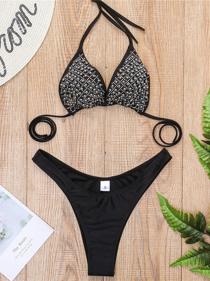 BUYCO Female Fitted Pearl Bikini Set