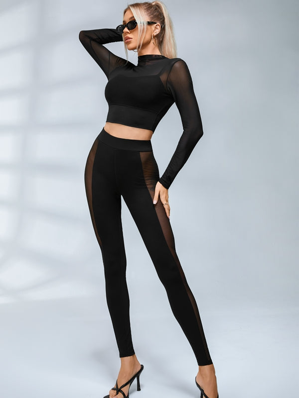 BUYCO Female Fitted Sheer Mesh Tracksuit