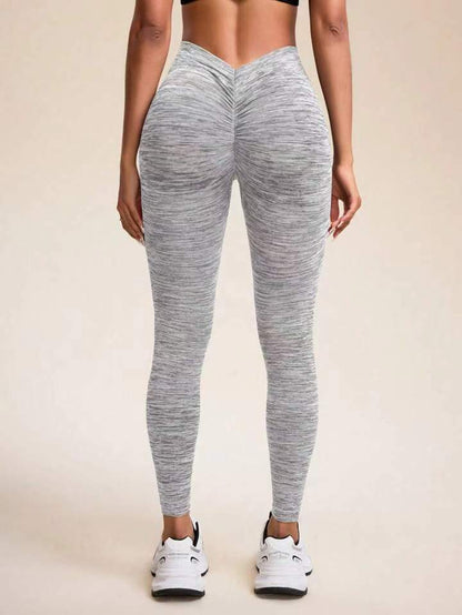 BUYCO Female Deep V Back Ruched Back Seamless Leggings