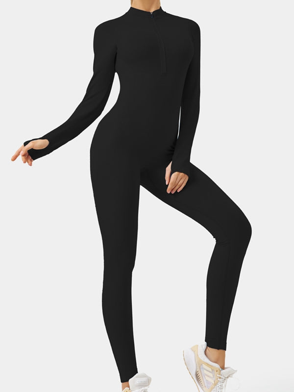 BUYCO Female Ribbed Thumbhole Jumpsuit