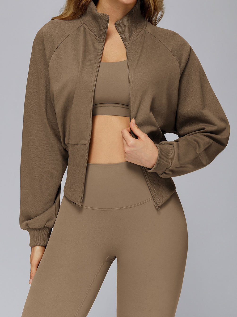 BUYCO Female Zipper Stand Up Collar Windproof Jacket