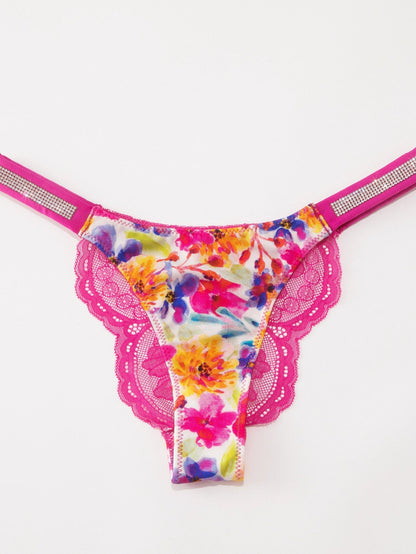 BUYCO Female Lace Print Dazling Diamond Panties