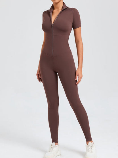 BUYCO Female Zipper Stand Collar Jumpsuit