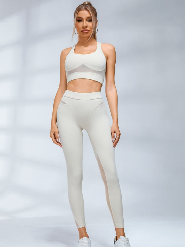 BUYCO Female Fitted Sheer Mesh Push Up Hip-lift Tracksuit