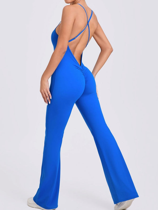 BUYCO Female Cross Back Flare Fit Jumpsuit
