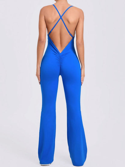 BUYCO Female Cross Back Flare Fit Jumpsuit