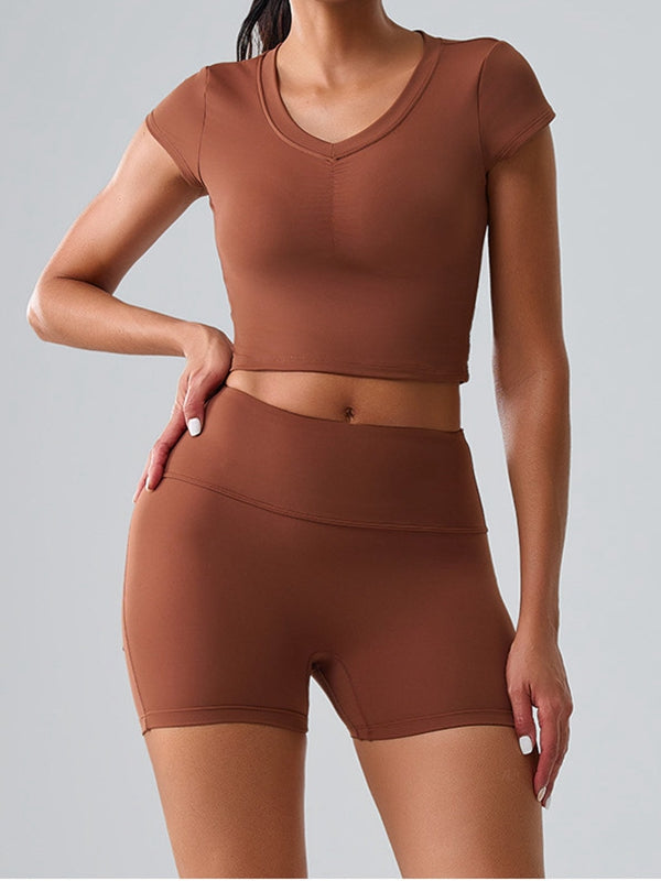 BUYCO Female Unique Cut Out Pocket Ruched Back Sportswear
