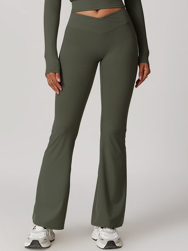 BUYCO Female Flare V-shape High-waisted Leggings
