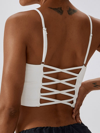 BUYCO Female Ribbed Ruched Back Spandex Gym Fit Shorts