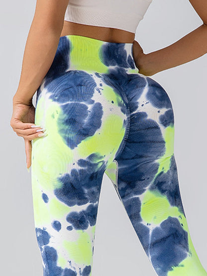 BUYCO Female Modern Tie-dye Quick Dry Hip-lift Leggings