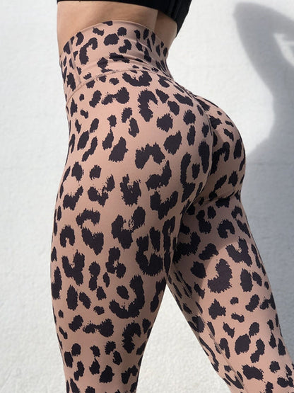 BUYCO Female Fitted Leopard Print Hip-lift Leggings