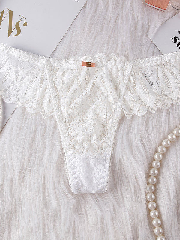 BUYCO Femal Roman-Knot Lace T-back Panties