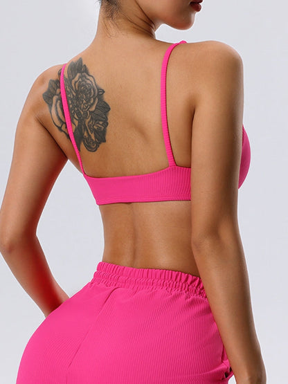 BUYCO Female Backless Solid Color Sports Bras