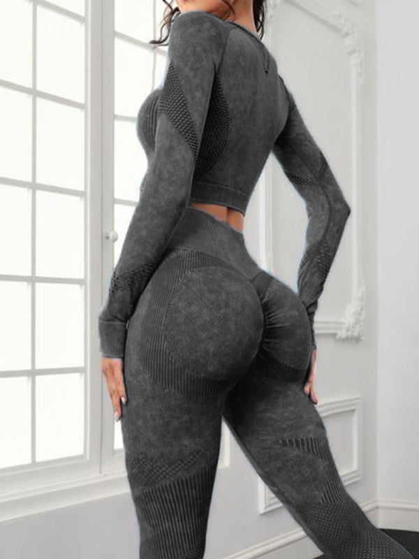 BUYCO Female Denim Ruched Back Thumbhole Tracksuit