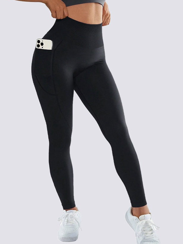 BUYCO Female Pocket Seamless Ruched Back Leggings