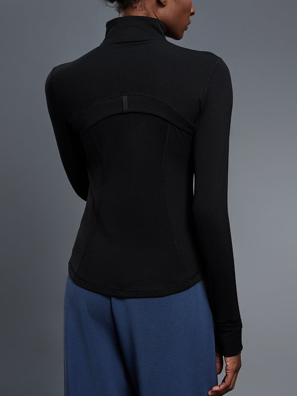 BUYCO Female Fitted Zipper Pocket Thumbhole Jacket