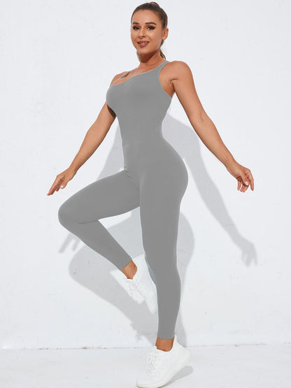 BUYCO Female Cross Back Hollow Out Quick Dry Jumpsuit