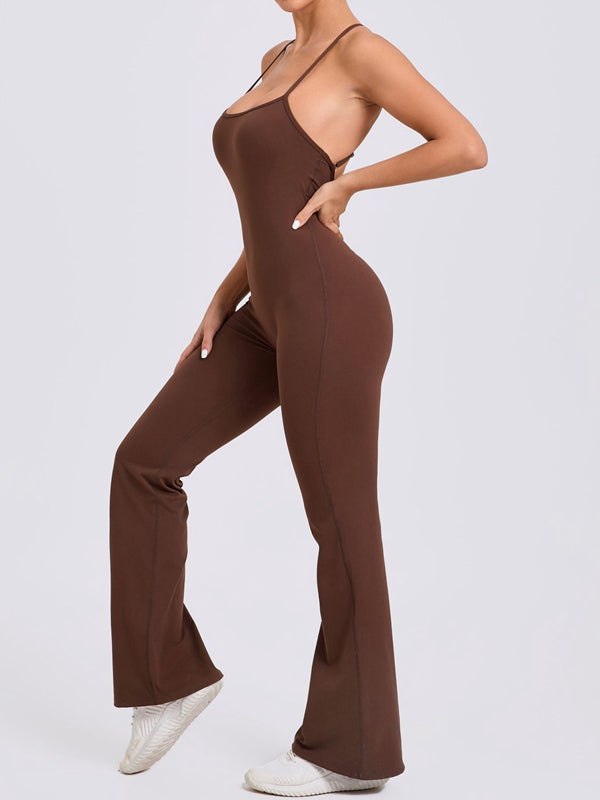 BUYCO Female Cross Back Flare Fit Jumpsuit