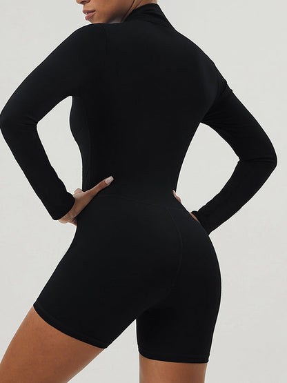 BUYCO Female Zipper Corset Stripes Romper