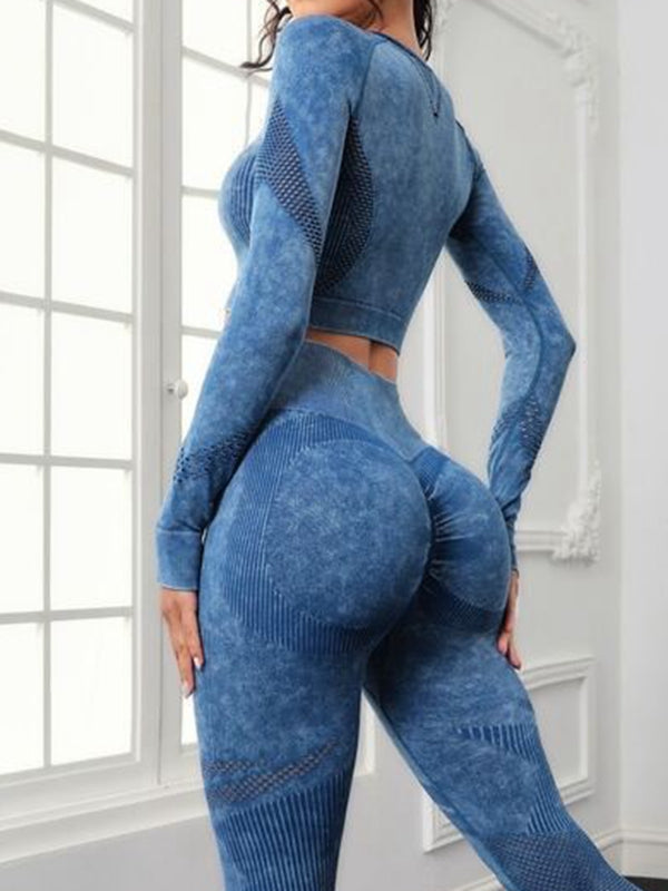 BUYCO Female Denim Ruched Back Thumbhole Tracksuit
