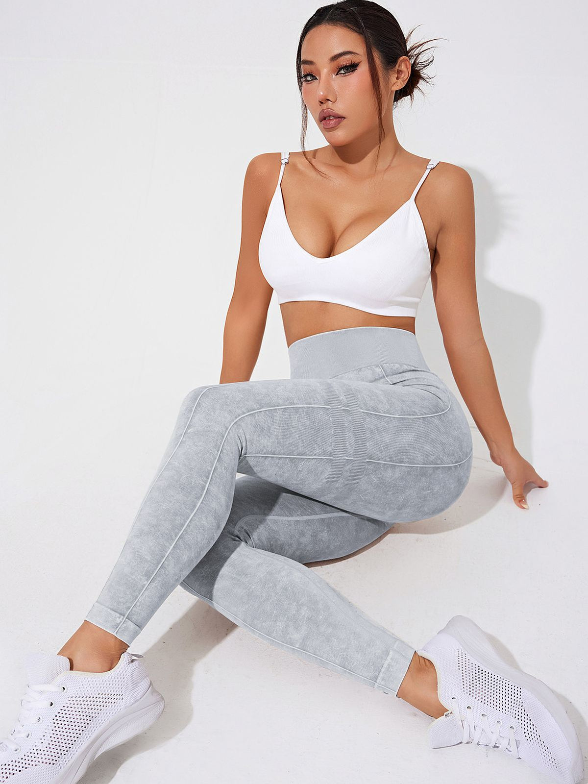BUYCO Female Denim Elastic Tight Hip-lift Quick Dry Leggings