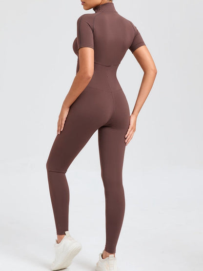 BUYCO Female Zipper Stand Collar Jumpsuit