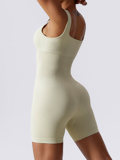 BUYCO Female U-collar Ribbed Romper