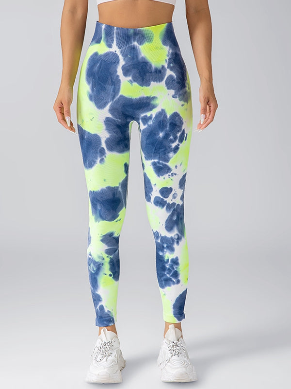 BUYCO Female Modern Tie-dye Quick Dry Hip-lift Leggings