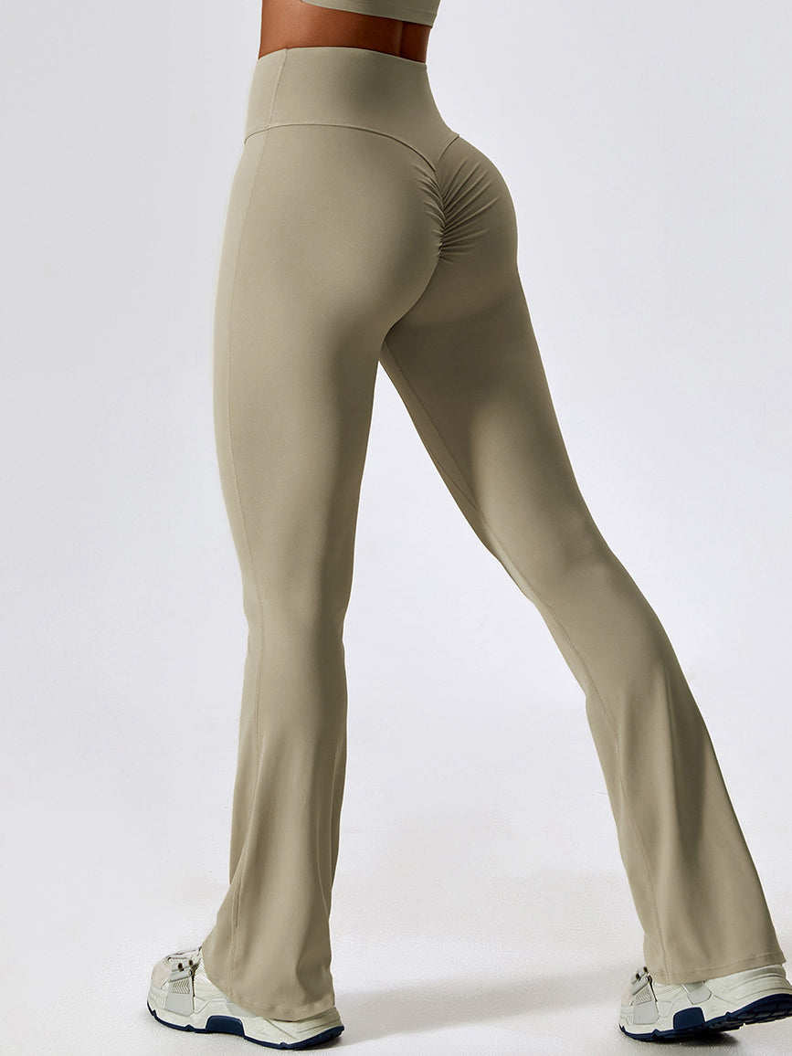 BUYCO Female Flare Ruched Back Pants