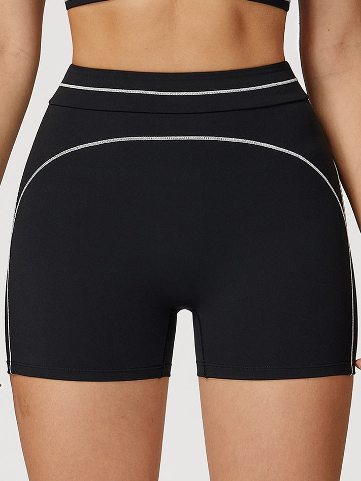 BUYCO Female Contrast Color Big Heart Shape Push-lift Shorts