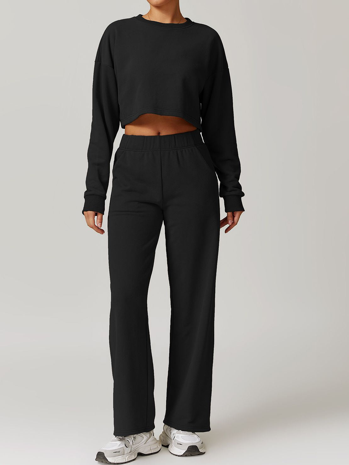 BUYCO Female Split Backless High-waisted Casual Loose Tracksuit