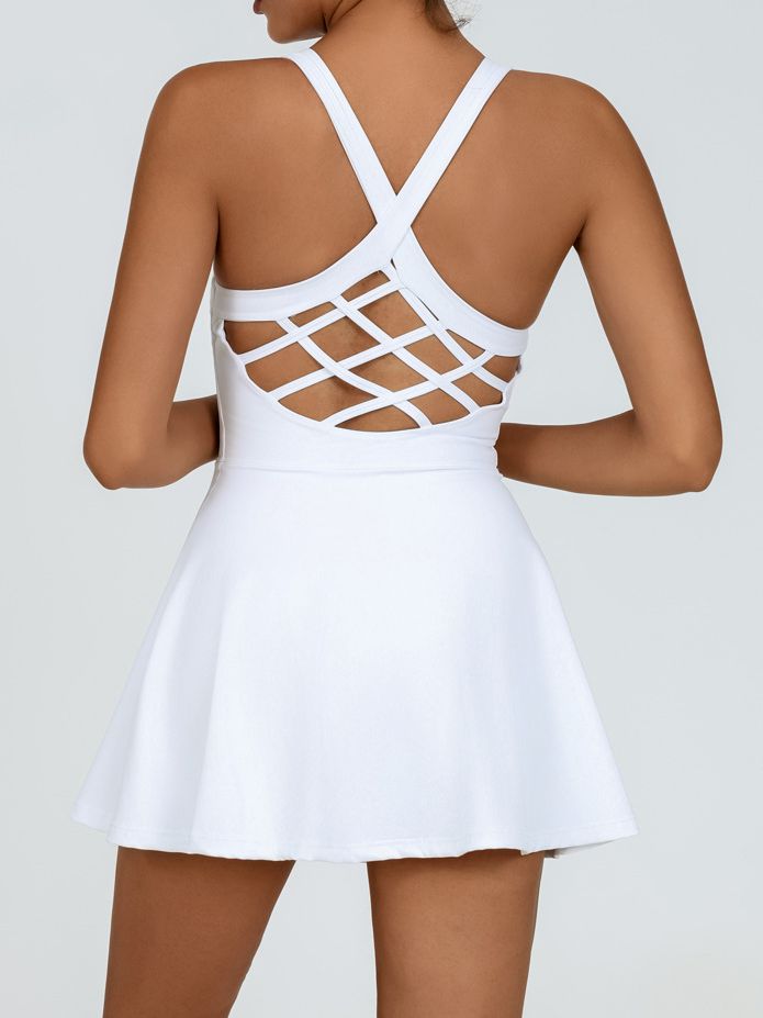 BUYCO Female Cross Back Quick Dry Tennis Dress