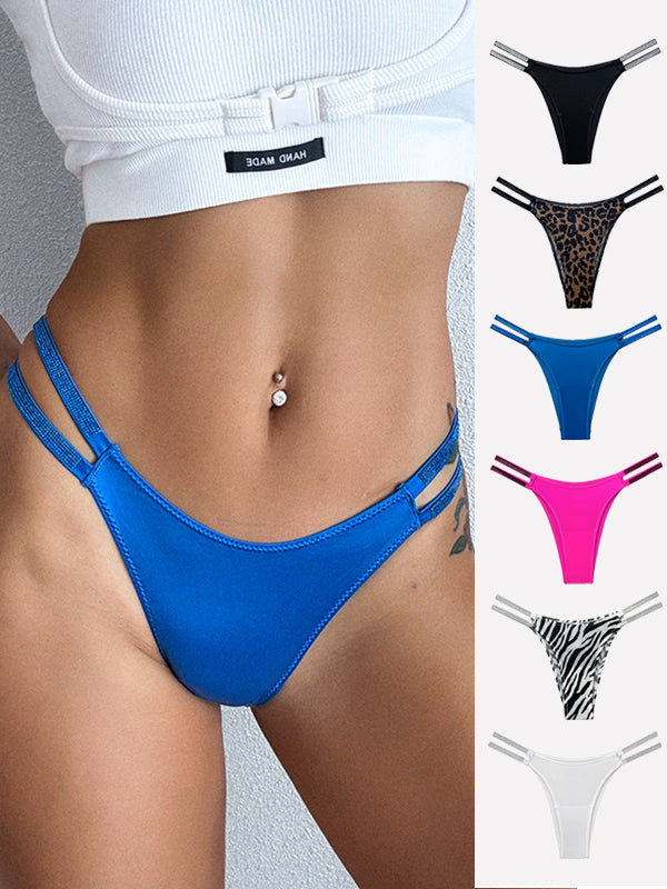 BUYCO Female Fitted Animal Print T-back Panties
