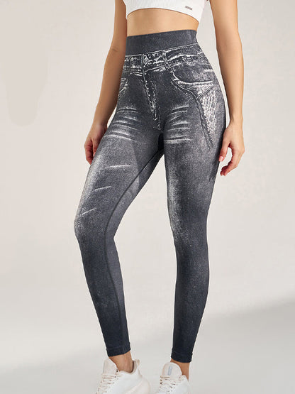 BUYCO Female Denim Hip-lift High-waisted Leggings
