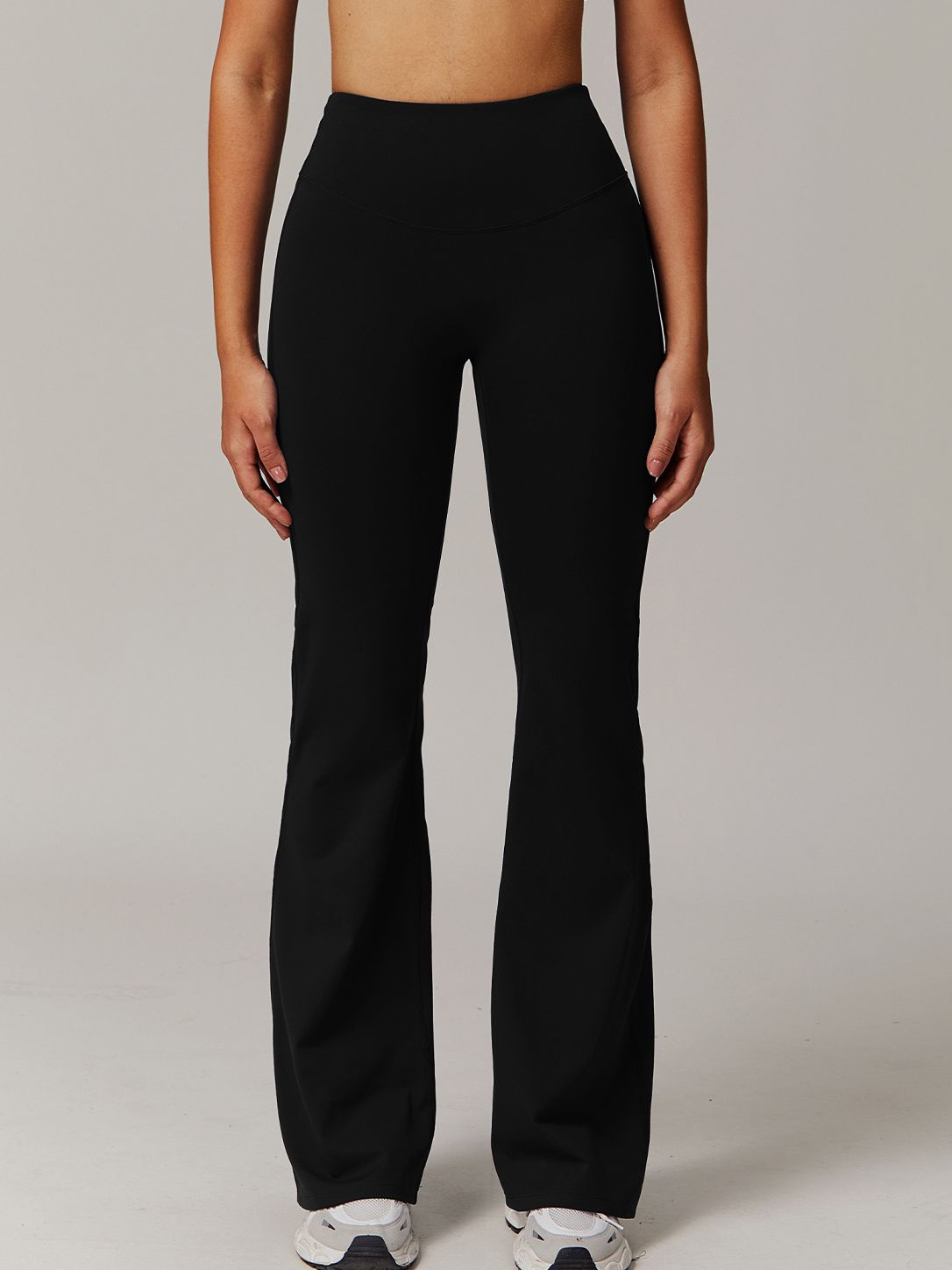BUYCO Female Solid Color Flare High-rise Leggings