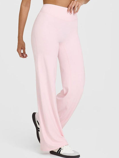 BUYCO Female Solid Color Casual Loose Flare High-rise Leggings