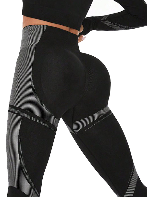 BUYCO Female Ruched Back Seamless Elastic Tight Quick-dry Tracksuit