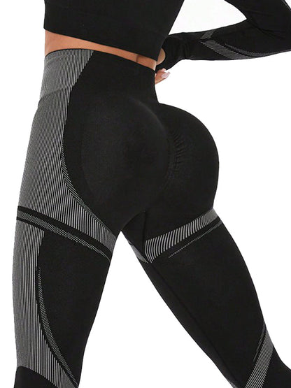 BUYCO Female Ruched Back Seamless Elastic Tight Quick-dry Tracksuit