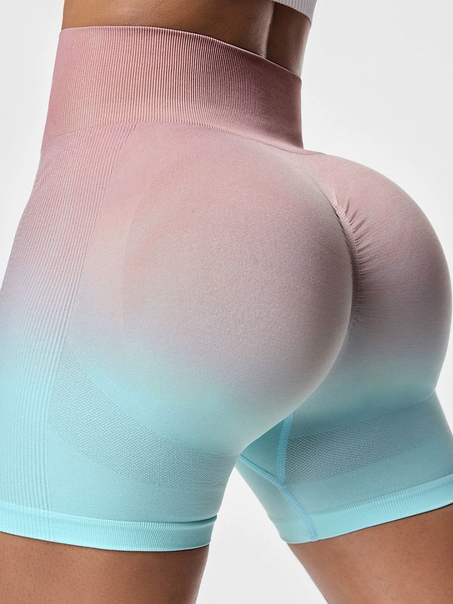 BUYCO Female Vogue Ombre Ruched Back Push Up Design Fit Shorts