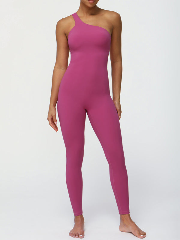 BUYCO Female Tailoring Elastic Tight Seamless Quick-dry Jumpsuit