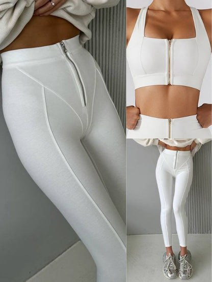 BUYCO Female Must Have Zipper Leggings