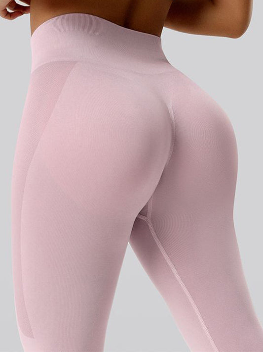 BUYCO Female Quick-dry Seamless Hip-lift Ruched Back Leggings