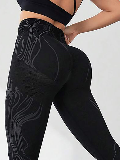 BUYCO Female Natural Texture Seamless Ruched Back Leggings