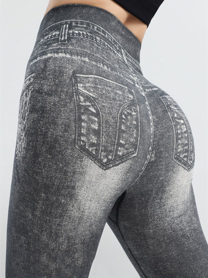 BUYCO Female Denim Hip-lift High-waisted Leggings